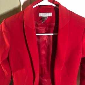 H & M Red Blazer size 2